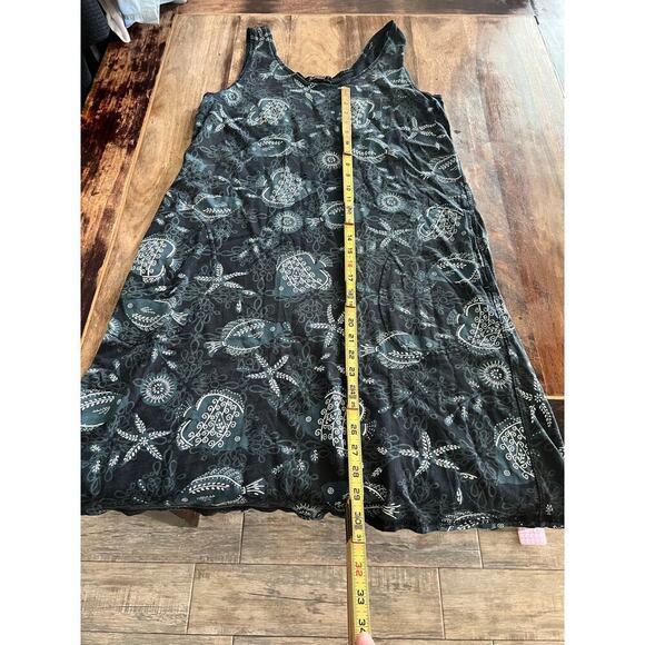 Fresh Produce Women's Black Beach Coverup Seashell Tank Dress Size Small - Picture 6 of 6